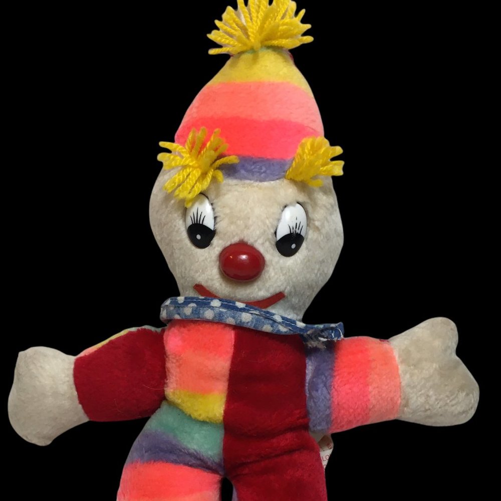 RARE Vintage Shalom Circus Clown Plush Doll 14in. - Picture 2 of 8